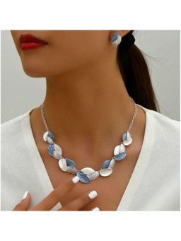 Dkane Designs - Women Grey Lunar Tide Necklace Set