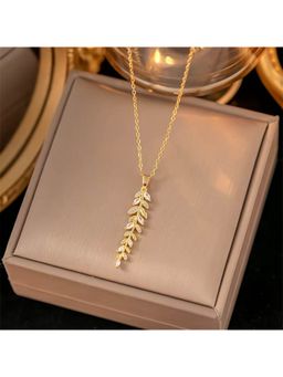 Dkane Designs - Women Vintage Leaf Necklace