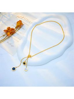 Dkane Designs - Women Black-White Roman Pendant Necklace