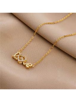 Dkane Designs - Women Love Stone Studded Pendant Necklace