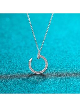 Dkane Designs - Women Crescent Spark Stone Studded Necklace