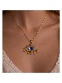 Dkane Designs - Women Blue Evil Eye Protection Necklace