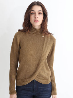RAREISM - Austern Primary Brown Solid Sweater