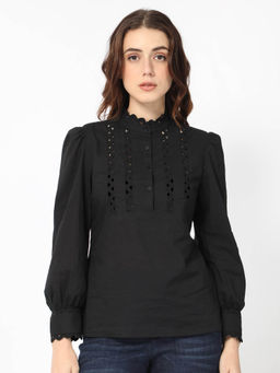 RAREISM - Basil Primary Black Solid Top