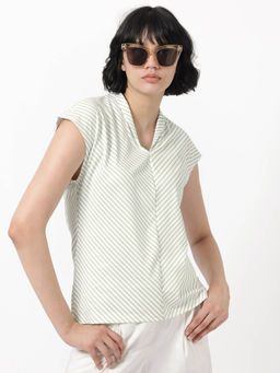 RAREISM - Deon Primary White Stripes Top