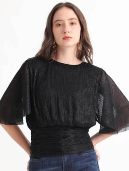 RAREISM - Nergi Metalic Black Solid Top