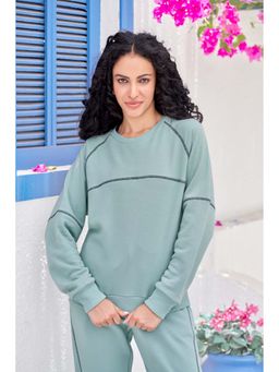 MAYSIXTY - Teal Solid Sweartshirt