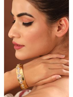 Zurooh - 18K Gold Plated Designer Moonstone Cuff