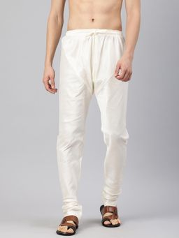 Manthan - Fawn Art Silk Solid Churidar for Men