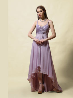 Asaga - Women Lavender Jaya Gown with Pant