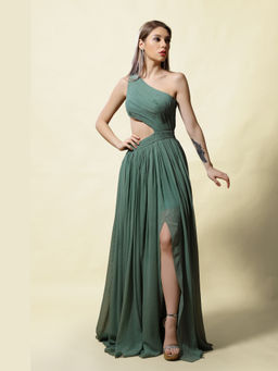 Asaga - Women Olive Sevya Gown