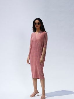O-PAP STYLE - Women Pink Laila Metallic Dress