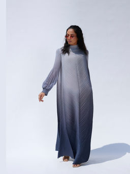 O-PAP STYLE - Women Grey Ombre Long Flora Maxi Dress