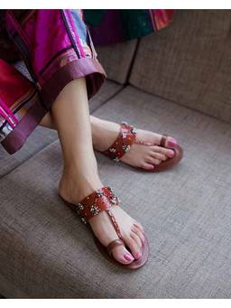 Fizzy Goblet - Women Jaipur Brown Kolhapuri Flats