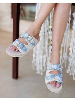 Fizzy Goblet - Women Creamy Dreamy Blue Sliders