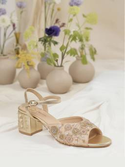 Fizzy Goblet - Women Gold Standard Gold Sandal Heels