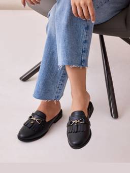 Fizzy Goblet - Women Big Break Black Slip On Loafers