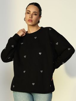 SHOWOFFFF - Edition Women's Embellished Black Sweatshirt