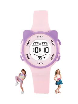 Spiky - Round Pink Multi Functional Sports Digital Watches Unique Design Pattern (M)
