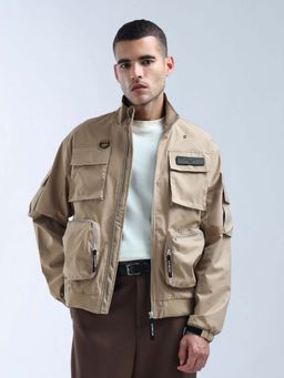 Flying Machine - Solid Relaxed Fit Casual Jacket