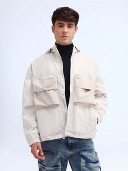 Flying Machine - Relaxed Fit Solid Padded Jacket