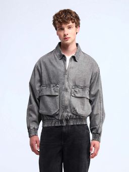 Flying Machine - Solid Relaxed Fit Casual Jacket