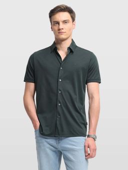Arrow Newyork - Mens Solid Regular Fit Beyond Dawn Shirt Green