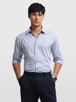 Arrow Newyork - Mens Manhattan Slim Fit Vertical Striped New York Shirt Grey