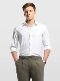Arrow Newyork - Mens Textured Manhattan Slim Fit Shirt White