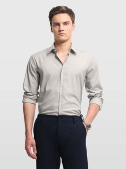 Arrow Newyork - Mens Solid Manhattan Slim Fit Shirt Beige