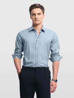 Arrow Newyork - Mens Solid Manhattan Slim Fit Shirt Blue