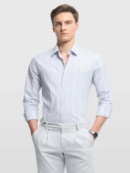 Arrow Newyork - Mens Manhattan Slim Fit Twill Shirt Blue