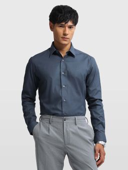 Arrow Newyork - Mens Satin Manhattan Slim Fit New York Shirt Blue