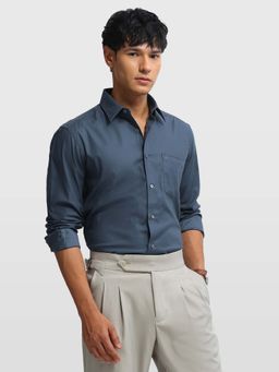 Arrow Newyork - Mens Satin Manhattan Slim Fit New York Shirt Blue