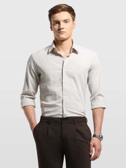 Arrow Newyork - Mens Textured Manhattan Slim Fit Shirt Beige