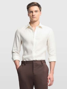 Arrow - Mens Self Design Chevron 1851 Shirt White