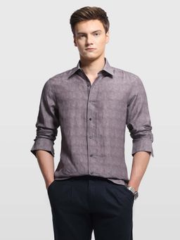 Arrow - Mens All-Over Printed 1851 Shirt Purple