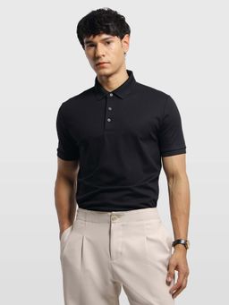 Arrow - Mens Solid Regular Fit Polo T-Shirt Black