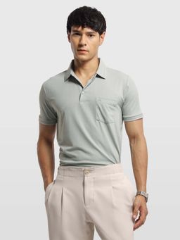 Arrow - Mens Textured Regular Fit Polo T-Shirt Green