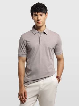 Arrow - Mens Solid Regular Fit Polo T-Shirt Mauve
