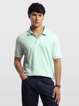 Arrow - Mens Textured Regular Fit Polo T-Shirt Green