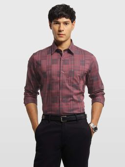 Arrow Sports - Mens Geometric Printed Chelsea Slim Fit Shirt Red