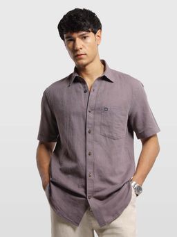 Arrow Sports - Mens Solid Aquarelle Drift Shirt Purple