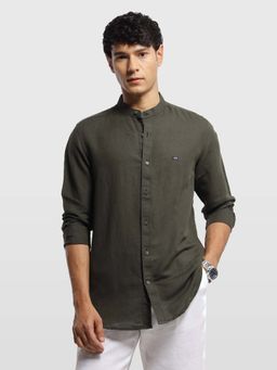 Arrow Sports - Mens Chelsea Slim Fit Aquarelle Drift Shirt Green