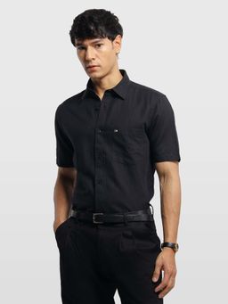 Arrow Sports - Mens Solid Aquarelle Drift Shirt Black