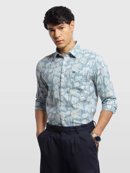 Arrow Sports - Mens Chelsea Slim Fit Sage and Sun Shirt Blue