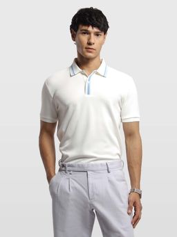 Arrow Sports - Mens Solid Regular Fit Polo T-Shirt White