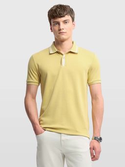 Arrow Sports - Mens Solid Regular Fit Polo T-Shirt Yellow