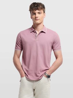 Arrow Sports - Mens Solid Regular Fit Polo T-Shirt Pink