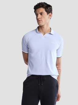 U.S. POLO ASSN. - Active Sports Mens Solid Regular Fit Active Polo T-Shirt Purple